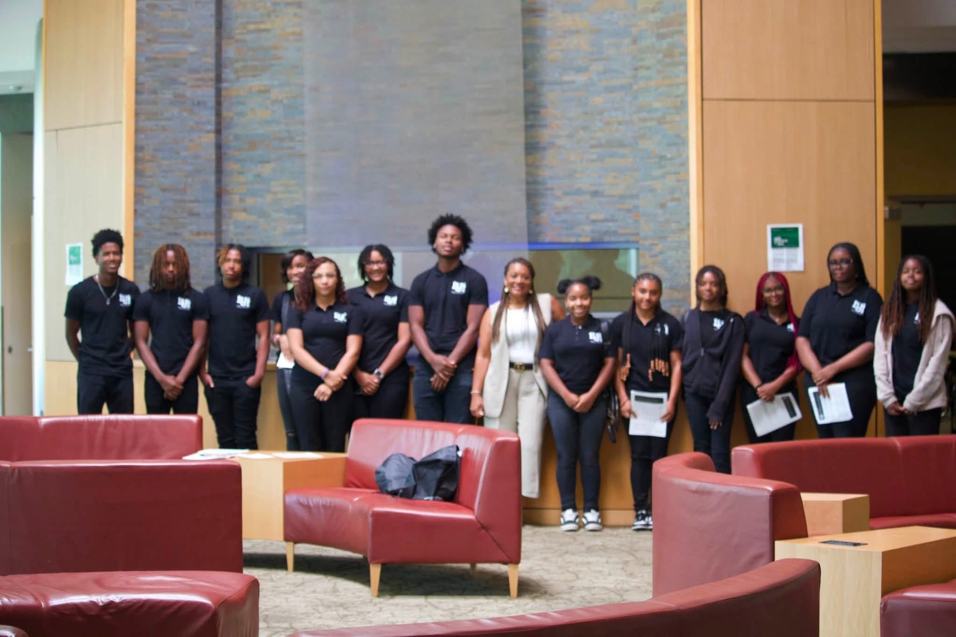 LEAD U Institute students in LUi polos at a campus partner site